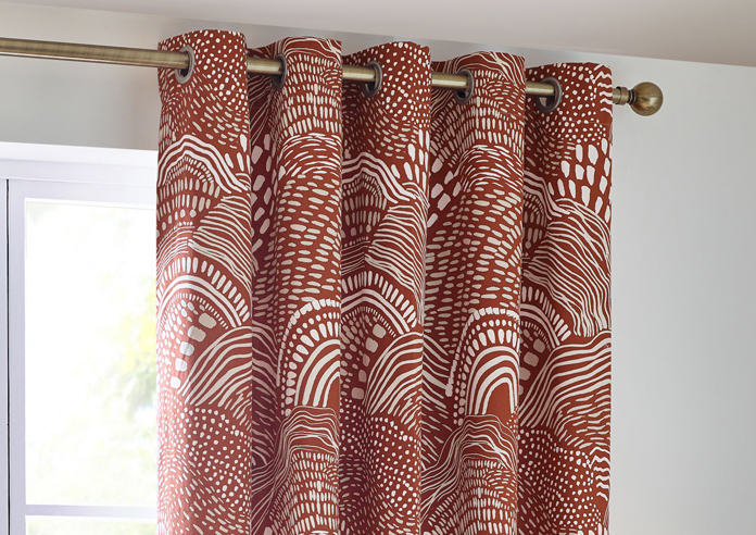 Nola Eyelet, Chestnut - Ready Made Curtains - Image 9